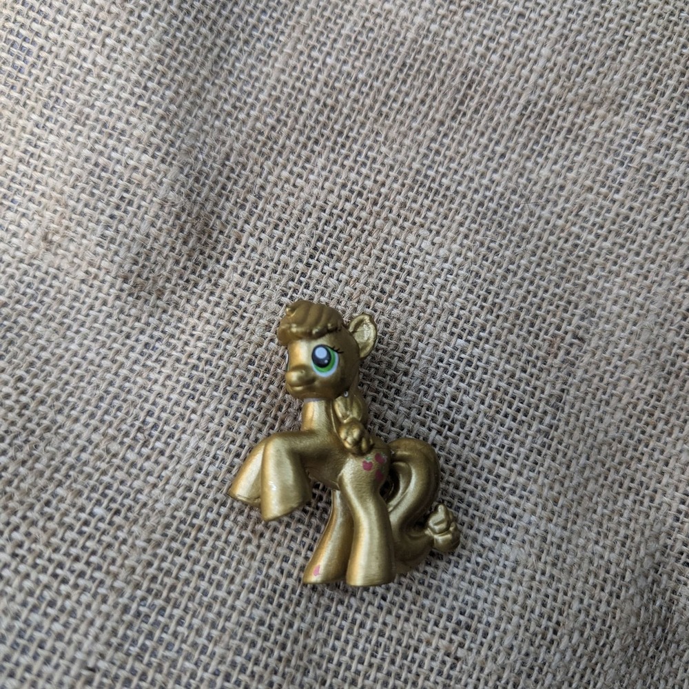 FIM My Little Pony Apple Jack Special Edition Metallic‎ Gold Blind Bag Figure